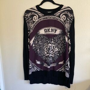 DKNY SIZE L TRUE LOVE SWEATER/ LONG SLEEVE BLOUSE